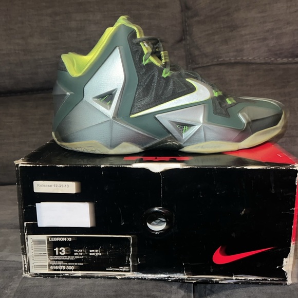 Nike Lebron X1 Mica gre green men’s 13 dunk man - Picture 7 of 15